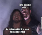 undertaker standing behind meme