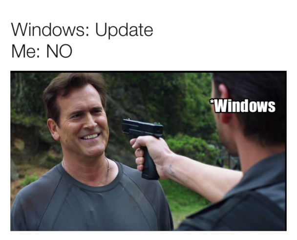 windows 10 update meme - Chameleon Memes