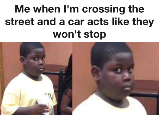 crossing street meme