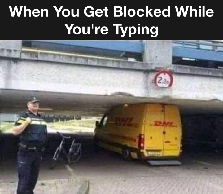 Blocked! 1 When you get blocked while typing