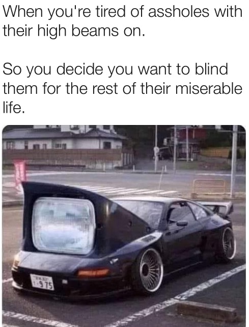 Car high beam meme