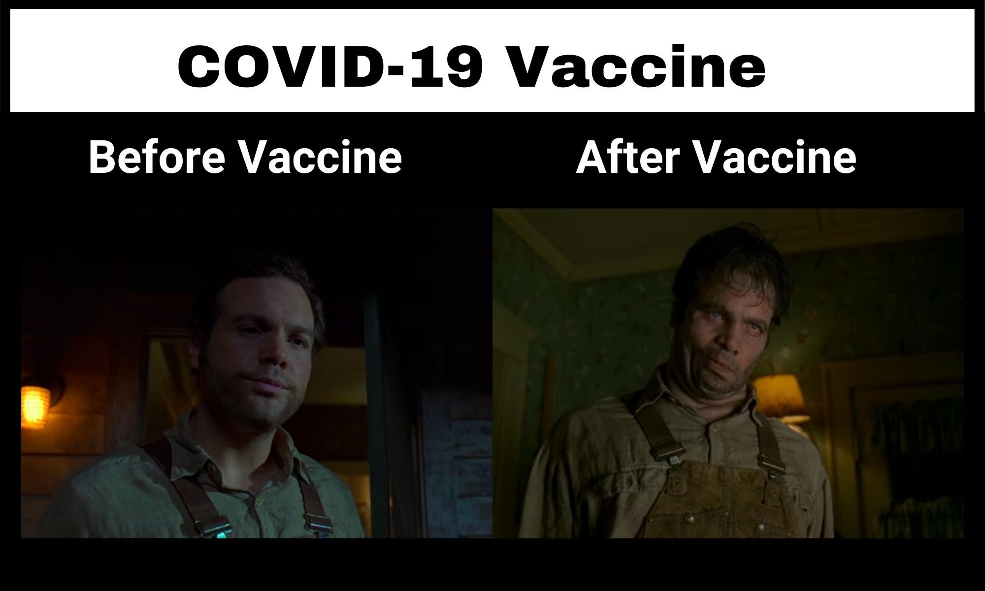 Before vaccine vs after vaccine meme