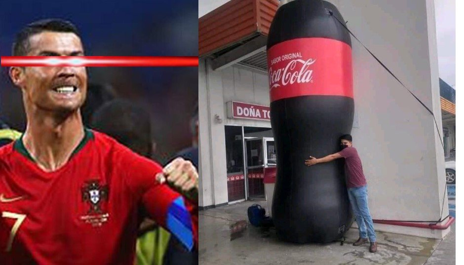 When Cristiano Ronaldo Sees Coca Cola Lovers - Funny