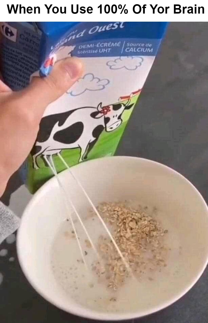 when you use 100 of your brain meme
