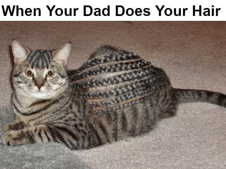 When Your Dad Does Your Hair 1 when your dad does your hair meme