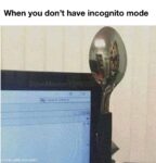 when you don't have incognito mode meme