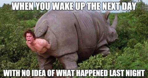 23 Hangover Memes That Very Well Captures The Pain Of Being In A Hungover 1 when you wakeup the next day with no idea of what happened last night