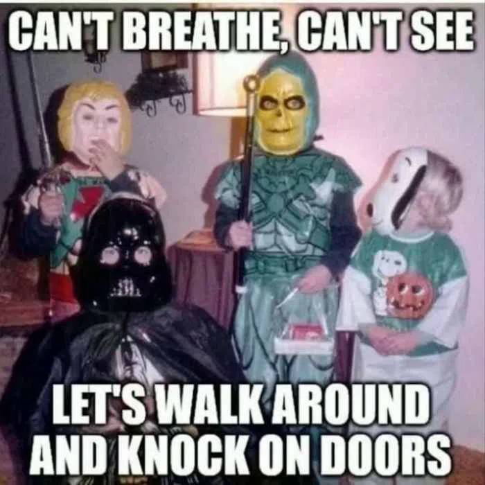 20 Funny Halloween Memes Of All Time 5 Cant breathe cant see halloween memes