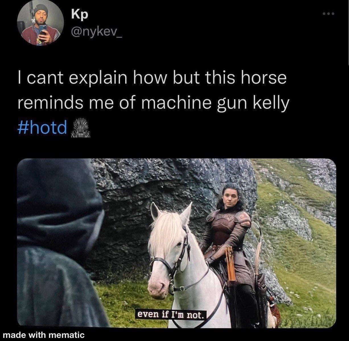 Is That You MGK? 1 I cant explain how but this horse reminds me of machine gun Kelly