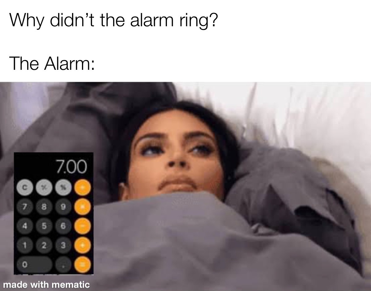 Because Of The Miscalculation 1 Why didn't the alarm ring
