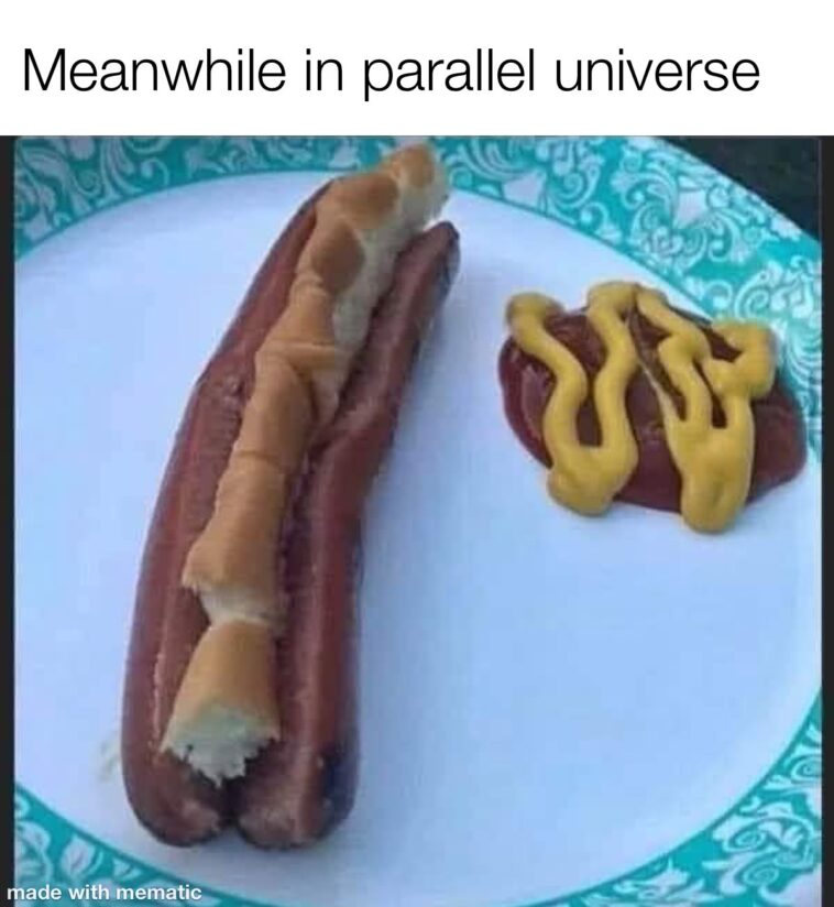 20 Best "Meanwhile In A Parallel Universe Memes" 4 hot dog in parallel universe