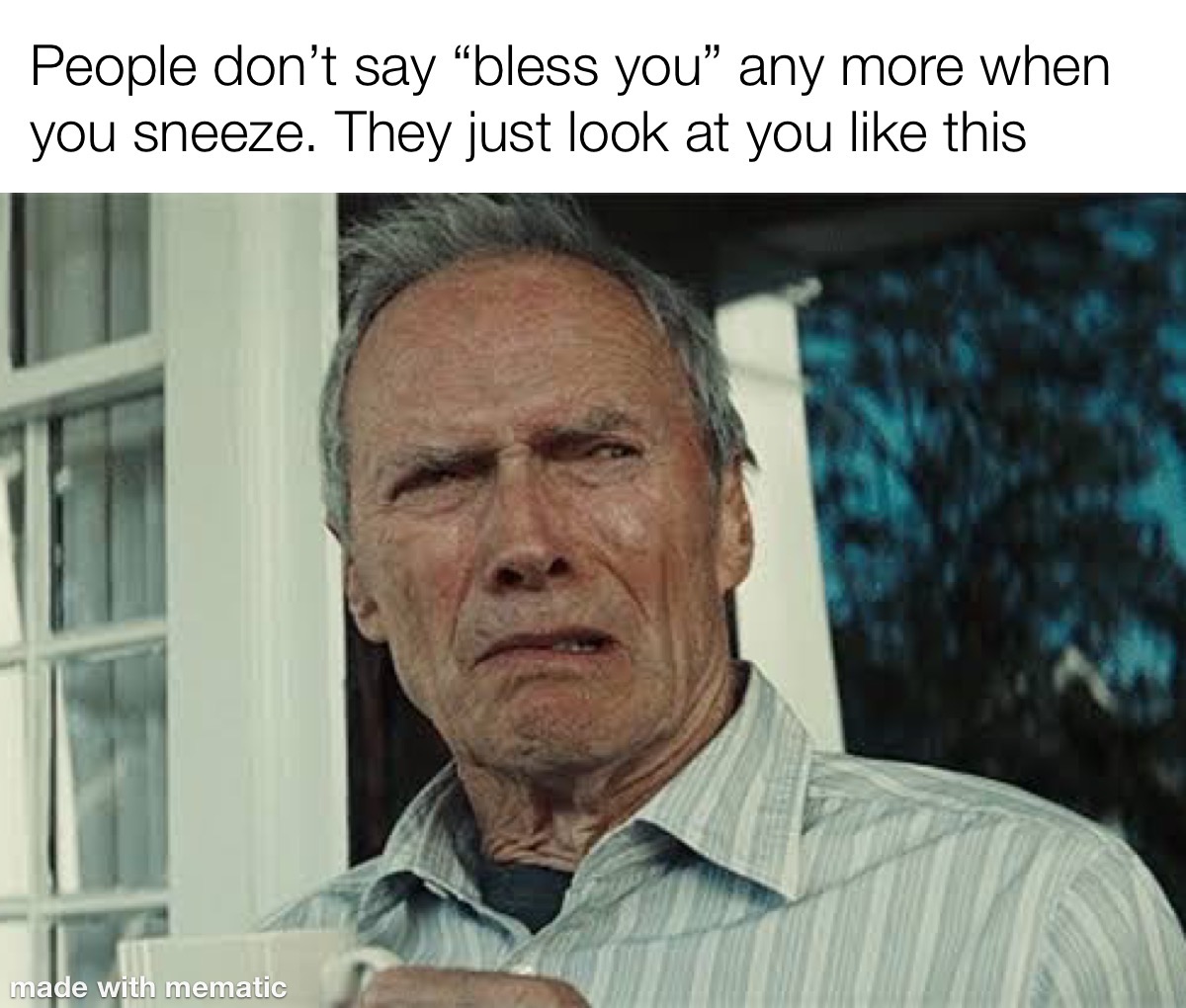 The Look People Give When You Sneeze 1 people dont say bless you anymore when you sneeze