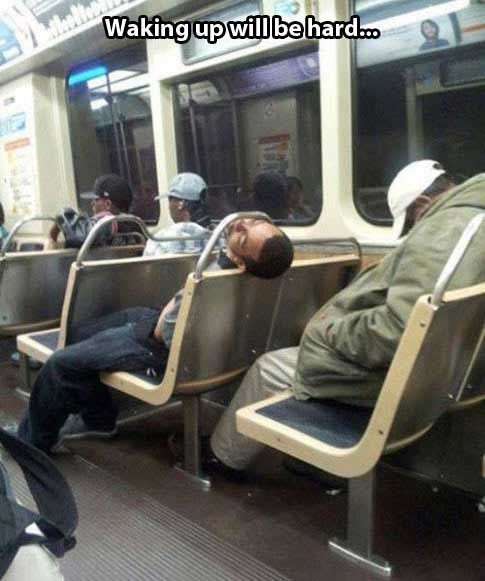 25 People Caught Sleeping In Funny & Uncomfortable Positions 19 waking up will be hard