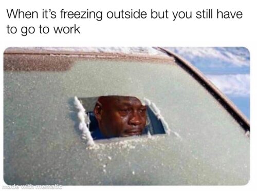 freezing outside meme - Chameleon Memes