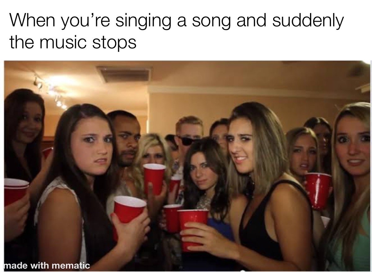 When You're Singing A Song And Suddenly The Music Stops - Epic Fails