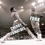 Fork vs cherry tomatoes