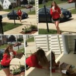 Girl falling on staircase - FG