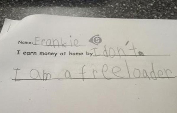35 Funny Test Answers That Deserve An A+ For Humor 18 I'm a free loader - funny test answers
