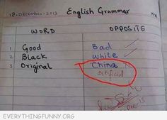 35 Funny Test Answers That Deserve An A+ For Humor 14 Opposite words
