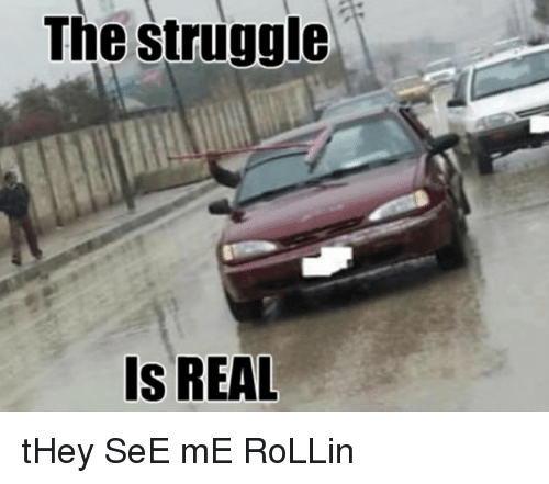 21 Funny "The Struggle Is Real Memes" That'll Make Your Day Struggle Free 15 They see me rollin