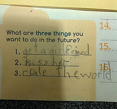 35 Funny Test Answers That Deserve An A+ For Humor 9 What are the three things you want in the future