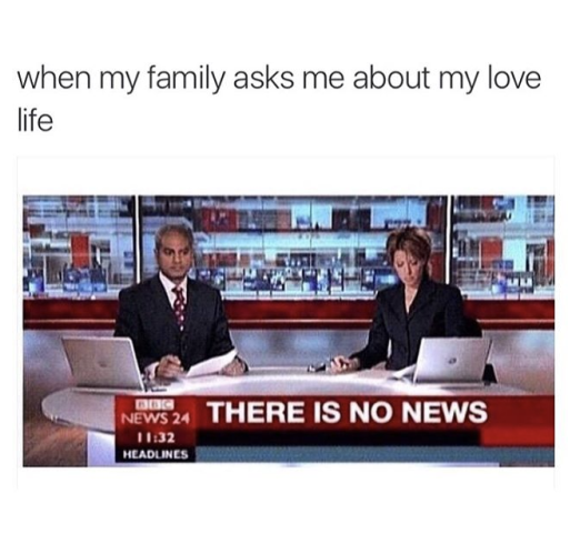 35 "Dating Memes" That Shows The Struggle Is Real 13 When my family ask me about my love life