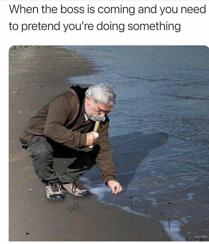 35 Work Memes To Look At When Your Boss Is Not Around 10 When you see your boss coming and you need to pretend your working