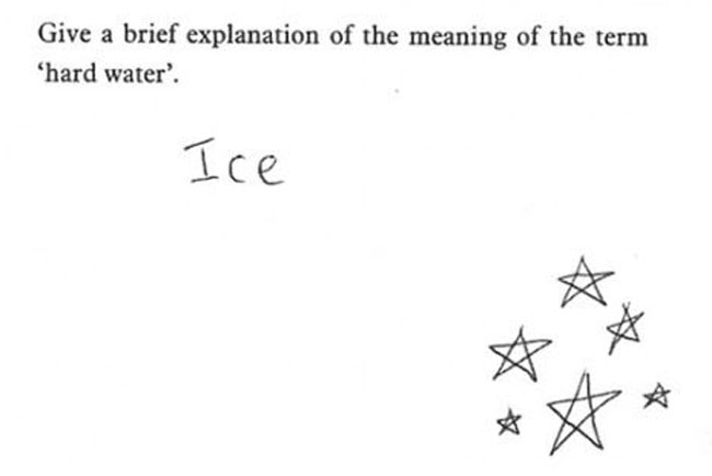 35 Funny Test Answers That Deserve An A+ For Humor 21 give an example of hard ice