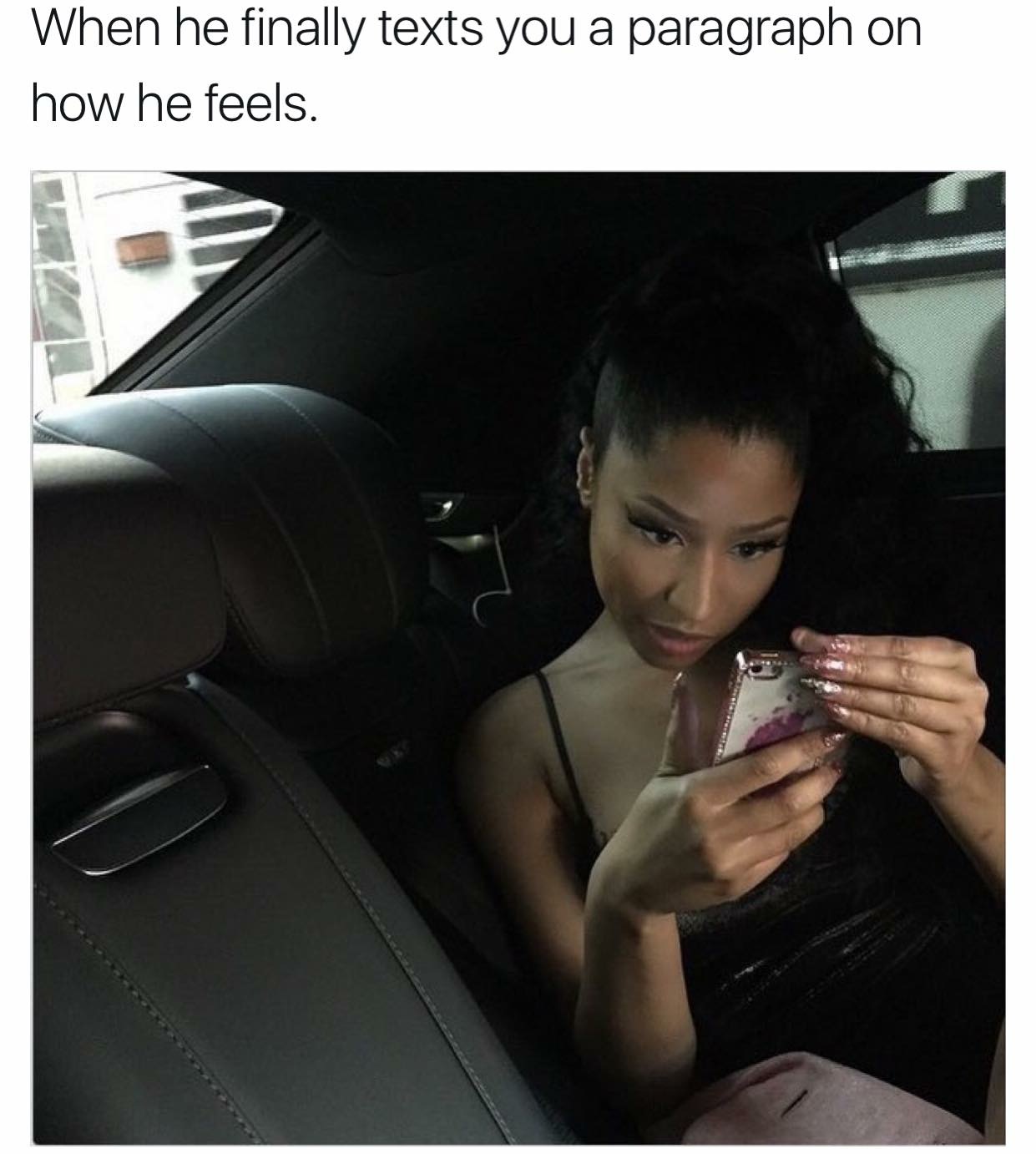 40 Relationship Memes That Captures The Chaos Of Being In A Relationship 15 when he finally texts you a paragraph of how he feels