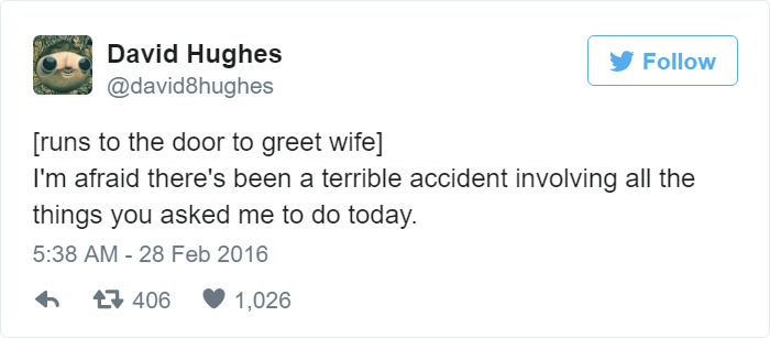 31 Funny Marriage Tweets That Perfectly Sum Up Married Life 7 Im afraid thers bee a terrible accident - Funny Marriage Tweets