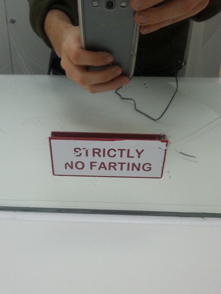45 Funny Writings You Will Find In Public Bathrooms 17 No farting - Public Bathrooms