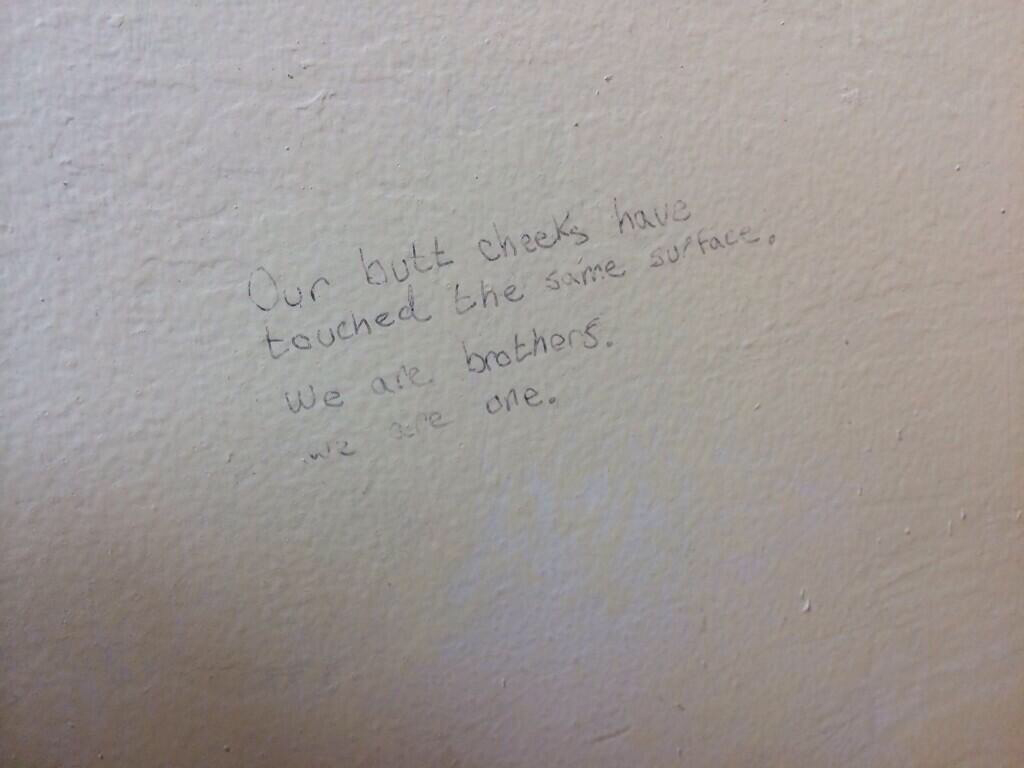 45 Funny Writings You Will Find In Public Bathrooms 26 We are brothers - Public Bathrooms
