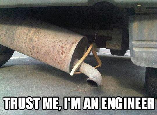 “Trust me Im An Engineer” - 26 Engineers Who Almost Fixed Things 4 car exhaust - Trust me Im An Engineer