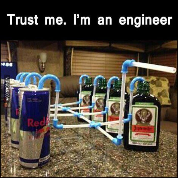 “Trust me Im An Engineer” - 26 Engineers Who Almost Fixed Things 15 redbull and jagermaster - Trust me Im An Engineer