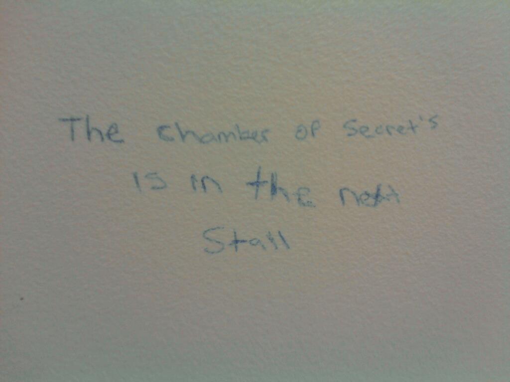 45 Funny Writings You Will Find In Public Bathrooms 22 the chamber of secrets - Public Bathrooms