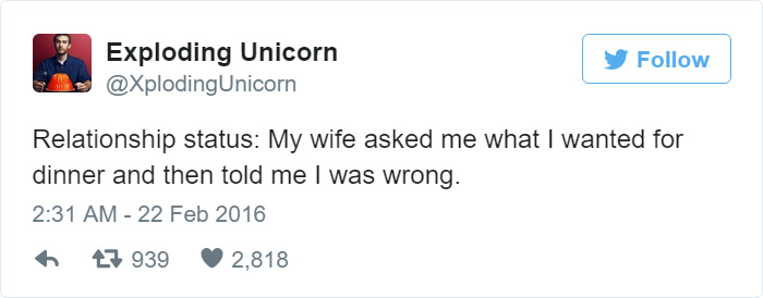 what i wanted for dinner - Funny Marriage Tweets