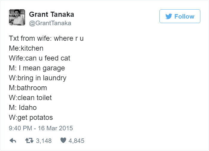 31 Funny Marriage Tweets That Perfectly Sum Up Married Life 20 where are you - Funny Marriage Tweets