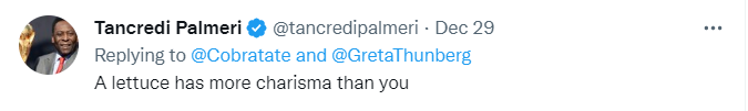 Hilarious Tweets Erupt As Andrew Tate Responds To Greta Thunberg 9 A lettuce has more charisma than you