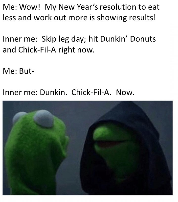 Before Ringing in 2025, Check Out These Hilarious New Year Resolution Memes 4 Eat less workout more
