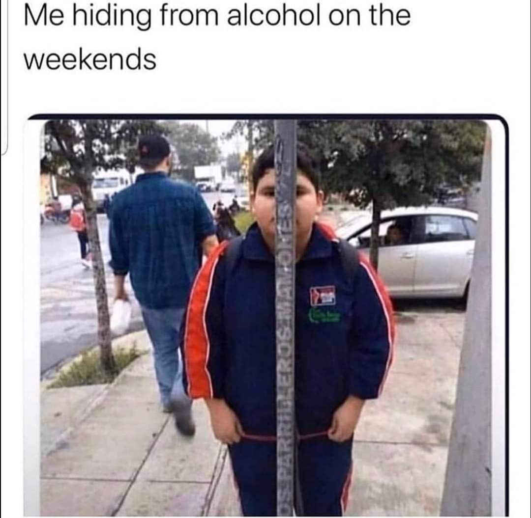 Hide & Seek On Weekends Be Like 1 hide from alcohol meme