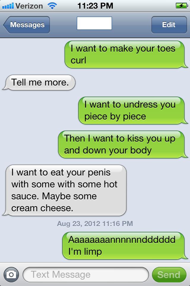 20 Most Hilarious Sexting Fails You Need To Know 6 I want to make your toes curl
