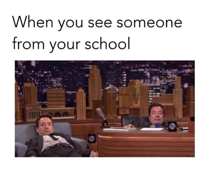 Please Don't See Me… 1 when you see someone from your school meme