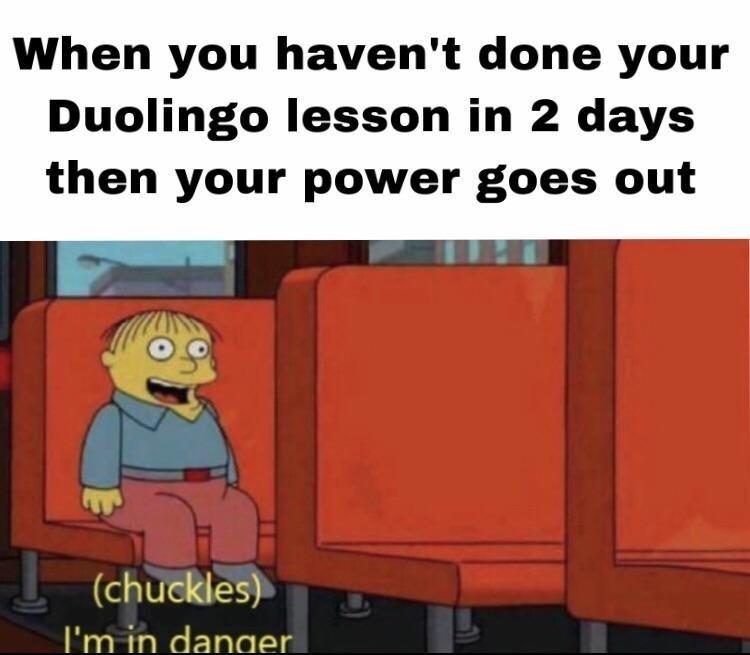 25 Duolingo Owl Memes That Will Keep You Up At Night 16 power goes out