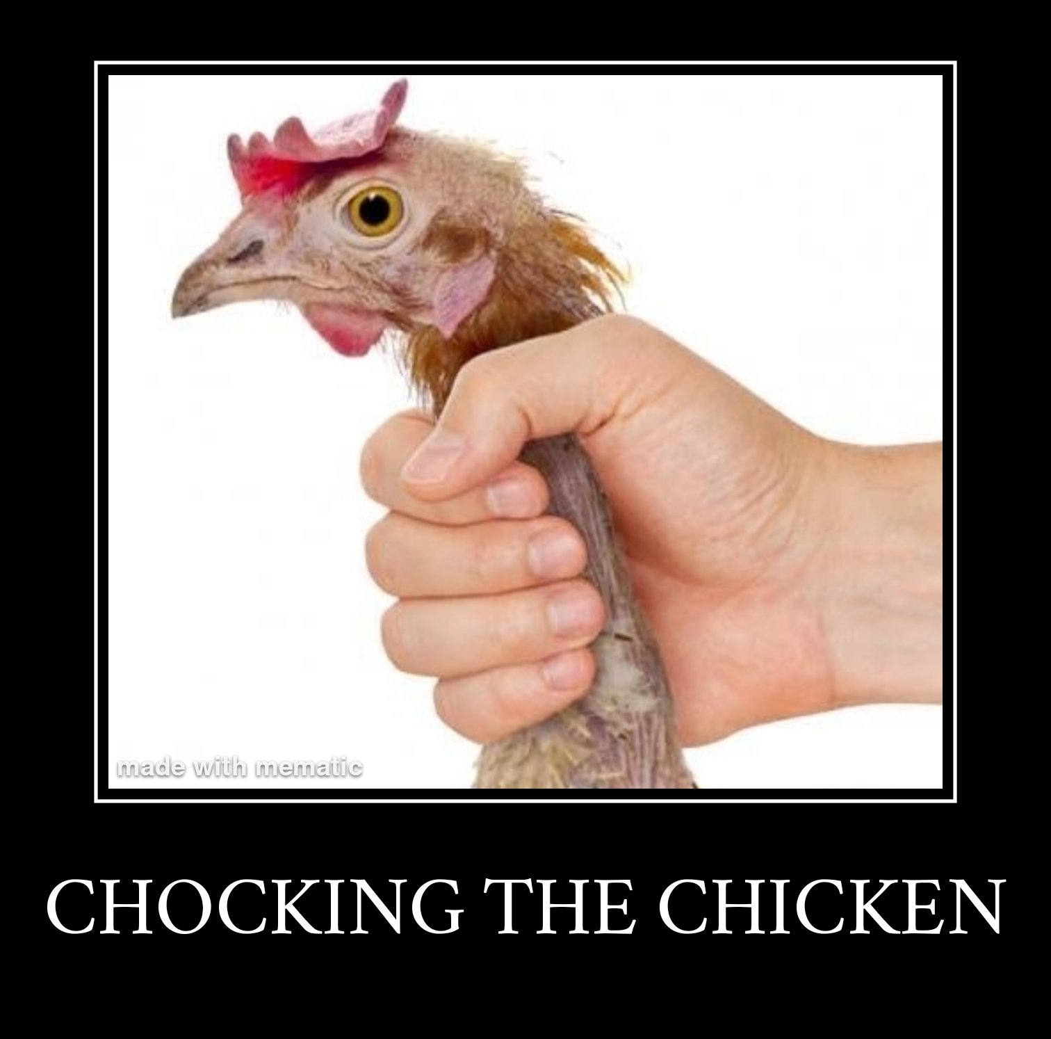 Chocking the chicken