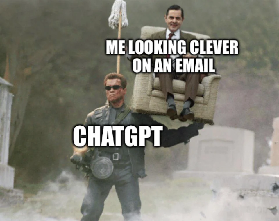 15 ChatGPT Memes That Show People Messing Around With AI 6 Looking clever on email - chatgpt memes