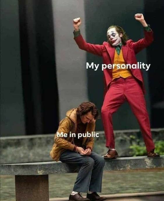 My Personality vs Me In Public

