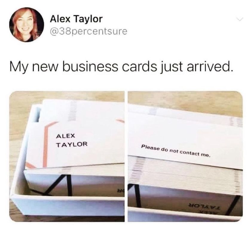 Business card meme
