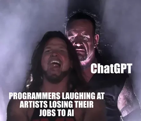15 ChatGPT Memes That Show People Messing Around With AI 8 Programmers laughing at artists - chatgpt memes