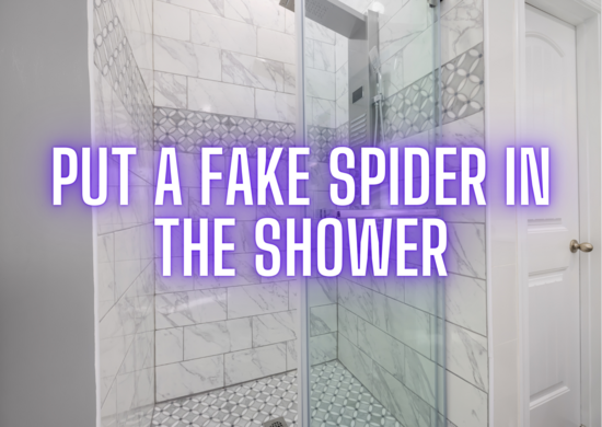 20 Short April Fool Pranks That Will Make You Look Like A Prankster Pro 11 Put a fake spider in the shower