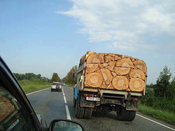 20 Oddly Satisfying Images That Can Help Ease Your Perfectionist Anxiety 11 Transporting logs - satisfying images